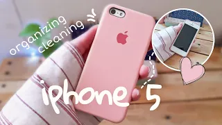 🌿Organizing+Cleaning MY PHONE | IPHONE5 VER | AESTHETIC & CUTE