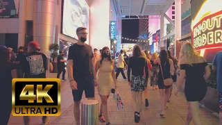Tourists are back! LINQ Las Vegas [4K] Night walk | April 2021