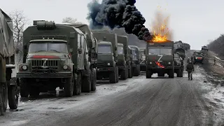 Caught! The Russian military convoy has been captured at the border