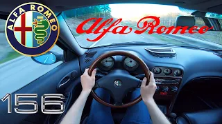 1999 Alfa Romeo 156 2.5 V6 Busso (190 HP) POV Test Drive | 0-100, Acceleration, Sounds, Tunnel