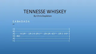 Tennesse Whiskey by Chris Stapleton - Easy Chords and Lyrics - NO CAPO