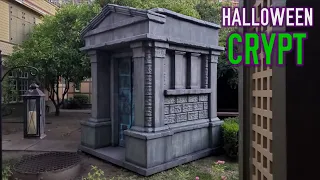 Making a Halloween Graveyard Crypt - Life Size Cemetery Mausoleum Prop