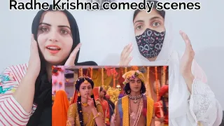 Muslim Girls Reaction on Radha krishna Comedy Non-stop All Funny Scene part 1 || Radha Krishna