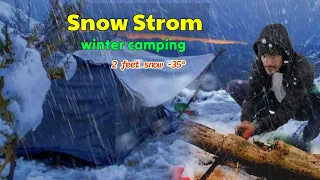 Winter camping in snow Strom ! winter camping in snow Strom in India #snowstorm #wintercamping