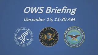 WATCH: Operation Warp Speed and COVID-19 vaccine distribution news conference