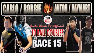 DOUBLES▶ Carlo / Robbie VS Anton/ Raymart ▶ Race 10 ▶ 10 balls Money Game