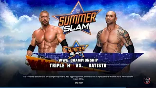 BATISTA VS TRIPLE H WWE CHAMPIONSHIP MATCH SUMMER SLAM (PS5 GAMEPLAY) #wwe #games #entertainment