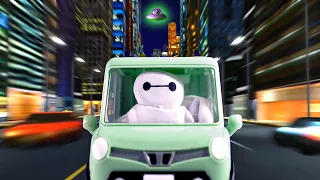 Baymax Goes on a Road Trip and Finds an Alien Spaceship!