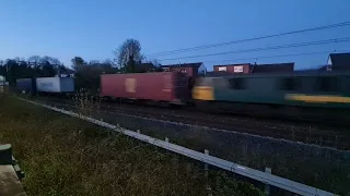 (4K) 90014+90041 at Euxton Balshaw Lane on 4M80 13th April 2022