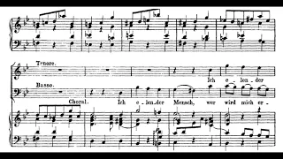 Ich elender Mensch, wer wird mich erlösen (BWV 48 - J.S. Bach) Score Animation