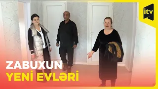 Zabux sakinləri yeni evlərində