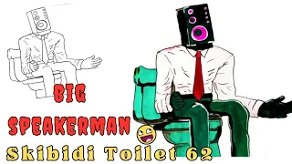 How to draw Big Speakerman  | Epic Moment Skibidi Toilet 62 | Easy Step by Step Drawing Tutorial 😍