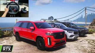 GTA 5 - 2023 Cadillac Escalade V OFFROAD CONVOY - 682HP Performance Full-Size SUV