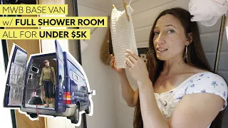 This couple did amazing things with a $5000 budget! MWB Van Conversion with Shower & Bed