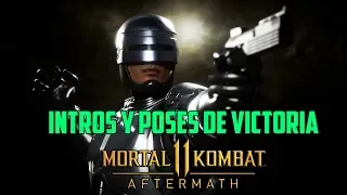 Mortal Kombat 11 Aftermath | Intros y Poses de Victoria de Robocop |