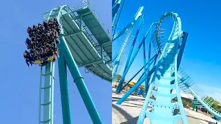Emperor Roller Coaster! Multi-Angle 4K POV! SeaWorld San Diego