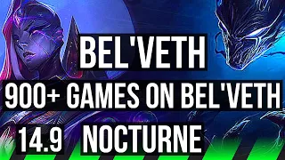 BEL'VETH vs NOCTURNE (JGL) | 15/2/6, 900+ games, Dominating | KR Master | 14.9