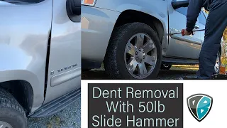 PDR | Rolled Fender Edge Damage With 15lb Body Shop Slide Hammer | Dent Baron Raleigh, NC