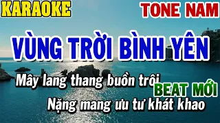 Karaoke Vùng Trời Bình Yên Tone Nam | Karaoke Beat | 84