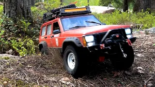 RC Jeep Cherokee XJ - Axial SCX10.2 Hard body -  Forest offroad trail