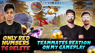 TEAM MATES REACTION MY GAME PLAY ONLY RED NUMBER BY TG DELETE TOURNAMENT HIGHLIGHTS ❤️