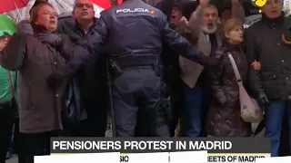 Pensioners protest in Madrid