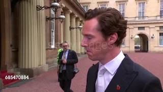 sweet moments~ Benedict cumberbatch and his wife Sophie at CBE ceremony
