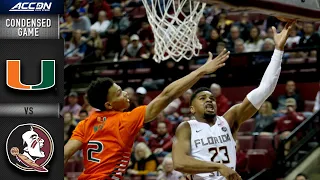 Miami vs. Florida State Condensed Game | ACC Basketball 2019-20