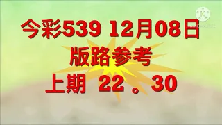 今彩539  12月8日 版路参考 。。  上期 22 。30