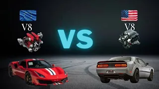 #american muscle V8 Sound VS European V8 Sound.who is better?the different between them🔥V8 Sounds .