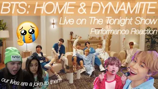 BTS: Home & Dynamite Jimmy Fallon Performance Reaction | two tae girls living in their own world