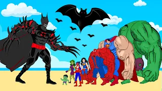 Rescue All Hulk Family, Spiderman, Superman From GIANT - BATMAN DEVIL | SUPER HOT MOVIES - FUNNY