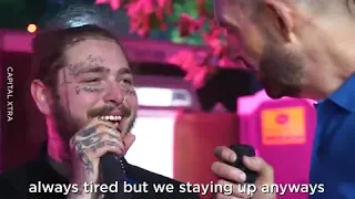 Post Malone explains the reason behind his face tattoo interview 2018