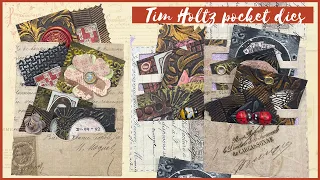 🐞Playing with Tim Holtz junk journal pocket dies @timholtz