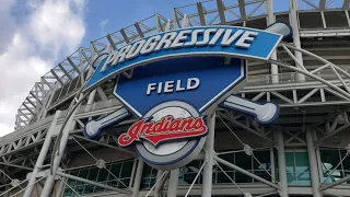 Cleveland Indians Stadium Sign Removal at Progressive Field