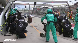 Mercedes vs Ferrari F1 Double Stack Pit Stops