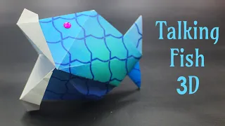 How to make Origami Talking Fish 3D Kissing Fish Easy Basic Simple Origami DIY Crafts Life Hacks Art