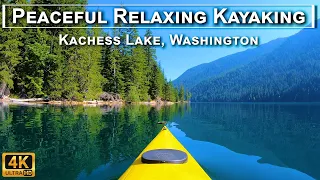 Peaceful Relaxing Kayaking - Kachess Lake, WA. Paddling, Birds, Wind, Rivers, Waterfalls, Mountains