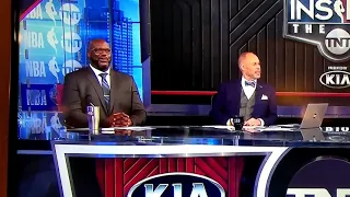 Shaq's reaction to Ernie Johnson saying "I smash Trix"