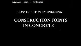 construction joints in concrete|Construction Engineering