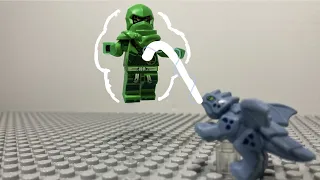 Lego Baby Riyu gives Lloyd elemental boost. (Ninjago Stop-Motion)