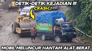 Recorded Clearly!!! SECONDS of a rolling car hitting heavy equipment on Batu Jomba