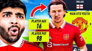 I FIXED MAN UTD with YOUTH ACADEMY Players Only...👶