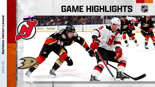 Devils @ Ducks 1/13 | NHL Highlights 2023