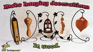 5 scroll saw projects in wood. Hanging decorations