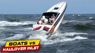 CAPTAIN ALMOST GOES VERTICAL AT BOCA INLET ! | Boats vs Haulover Inlet