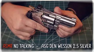 Revolver ASG Dan Wesson 2.5 Silver - ASMR unboxing and operating SFX - ASMR no talking