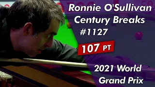 Ronnie O'Sullivan Century Breaks 1127 Highlightsᴴᴰ | 2021 World Grand Prix