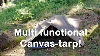 Multipurpose Canvas Tarp! | NVA shelter half | NVA Zeltbahn setup and variants