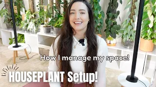 Houseplant Setup! | Everything you NEED to know about my Space! | Lights, cable management and more!